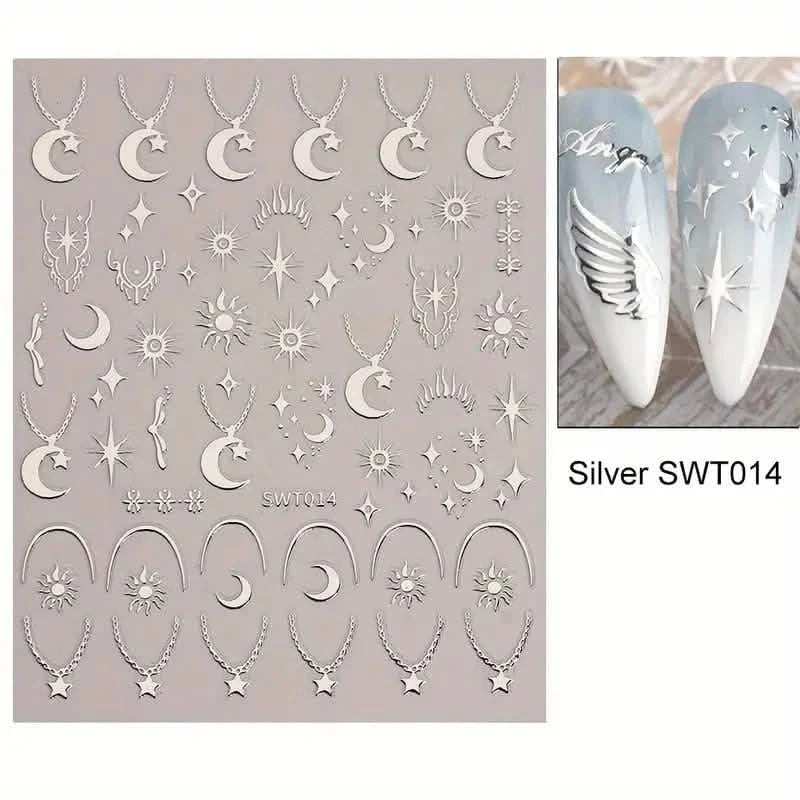 5D Embossed Three-dimensional Nail Stickers-5D Embossed Three-dimensional Nail Stickers