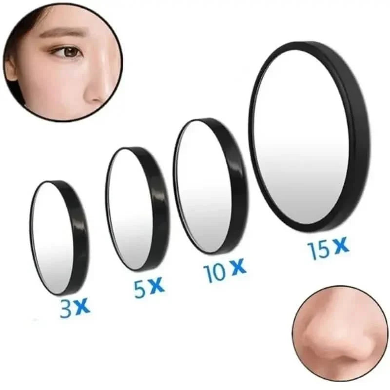 5X/10X/15X Magnifying Mirror with Suction Cups-5X/10X/15X Magnifying Mirror with Suction Cups