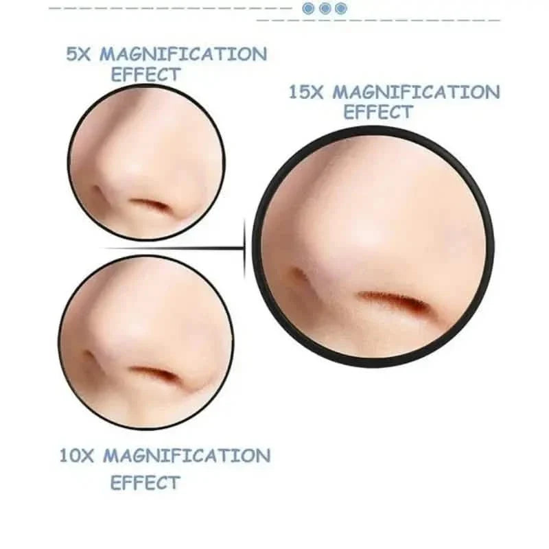 5X/10X/15X Magnifying Mirror with Suction Cups-5X/10X/15X Magnifying Mirror with Suction Cups