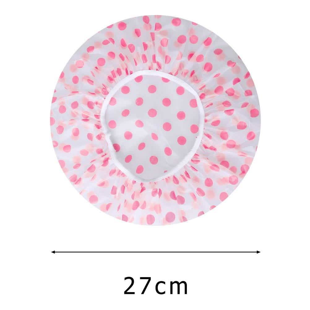 6-Pack: Reusable Shower Caps Elastic Band Bath Hair Hat-6-Pack: Reusable Shower Caps Elastic Band Bath Hair Hat