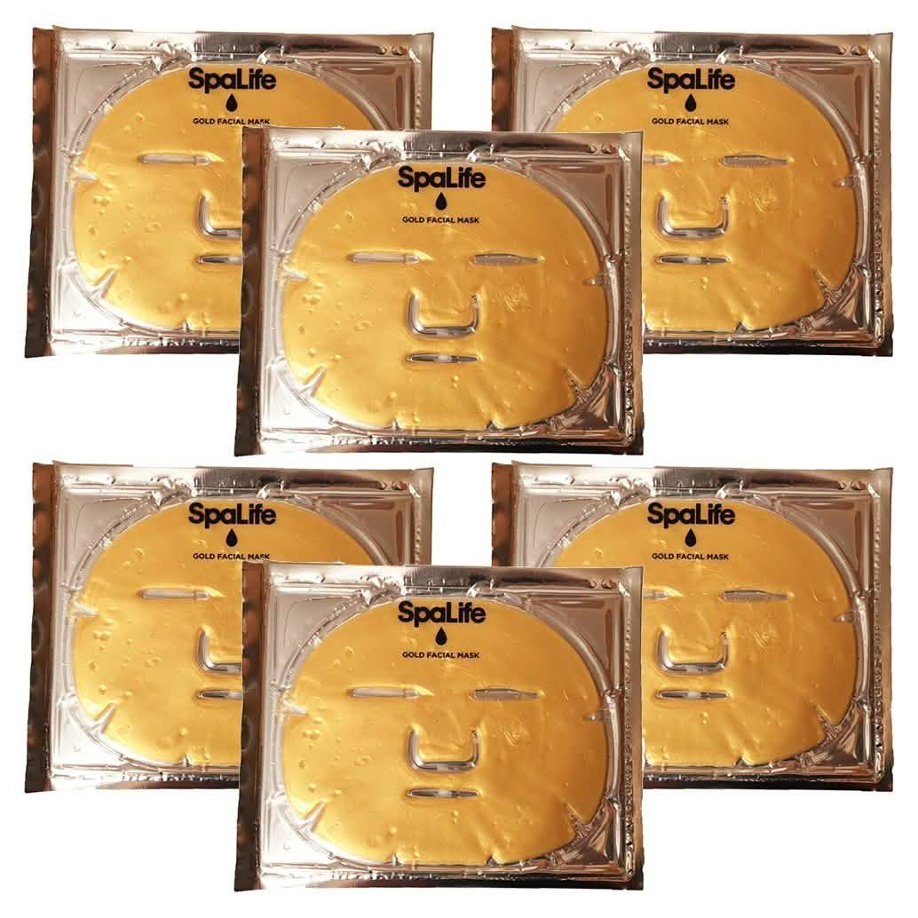 6-Pack: SpaLife Anti-Aging Gold Hydrogel Mask-6-Pack: SpaLife Anti-Aging Gold Hydrogel Mask