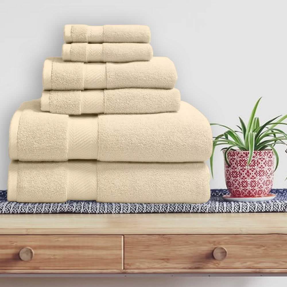 6-Piece: 100% Organic Cotton Bath Towel Set-6-Piece: 100% Organic Cotton Bath Towel Set