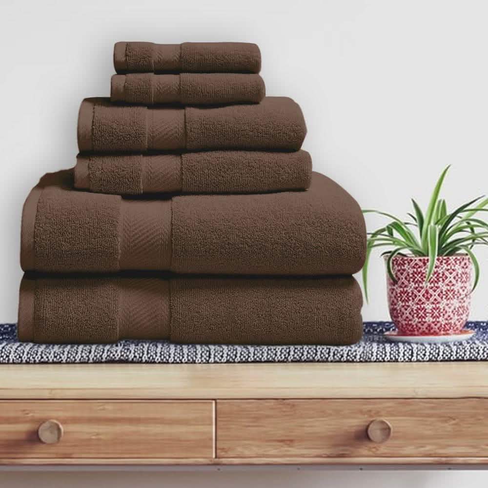 6-Piece: 100% Organic Cotton Bath Towel Set-6-Piece: 100% Organic Cotton Bath Towel Set