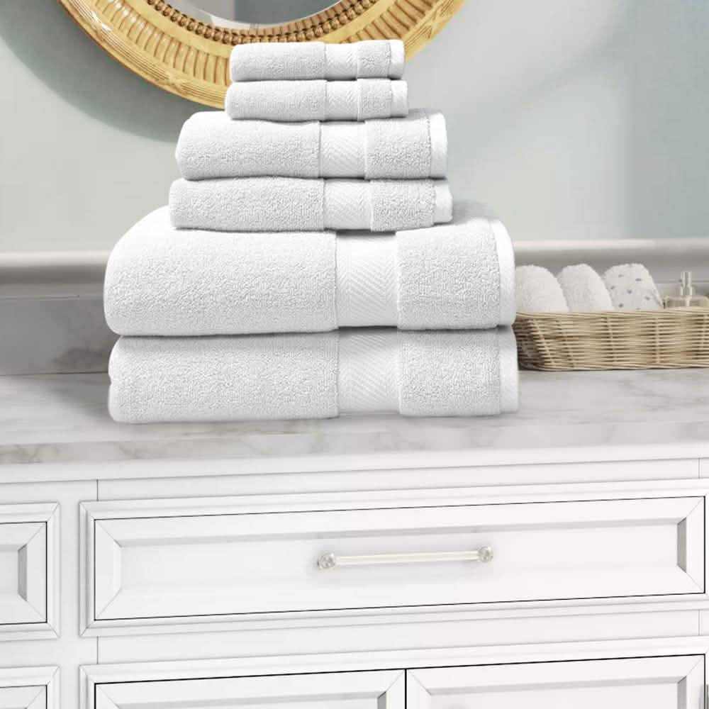 6-Piece: 100% Organic Cotton Bath Towel Set-6-Piece: 100% Organic Cotton Bath Towel Set
