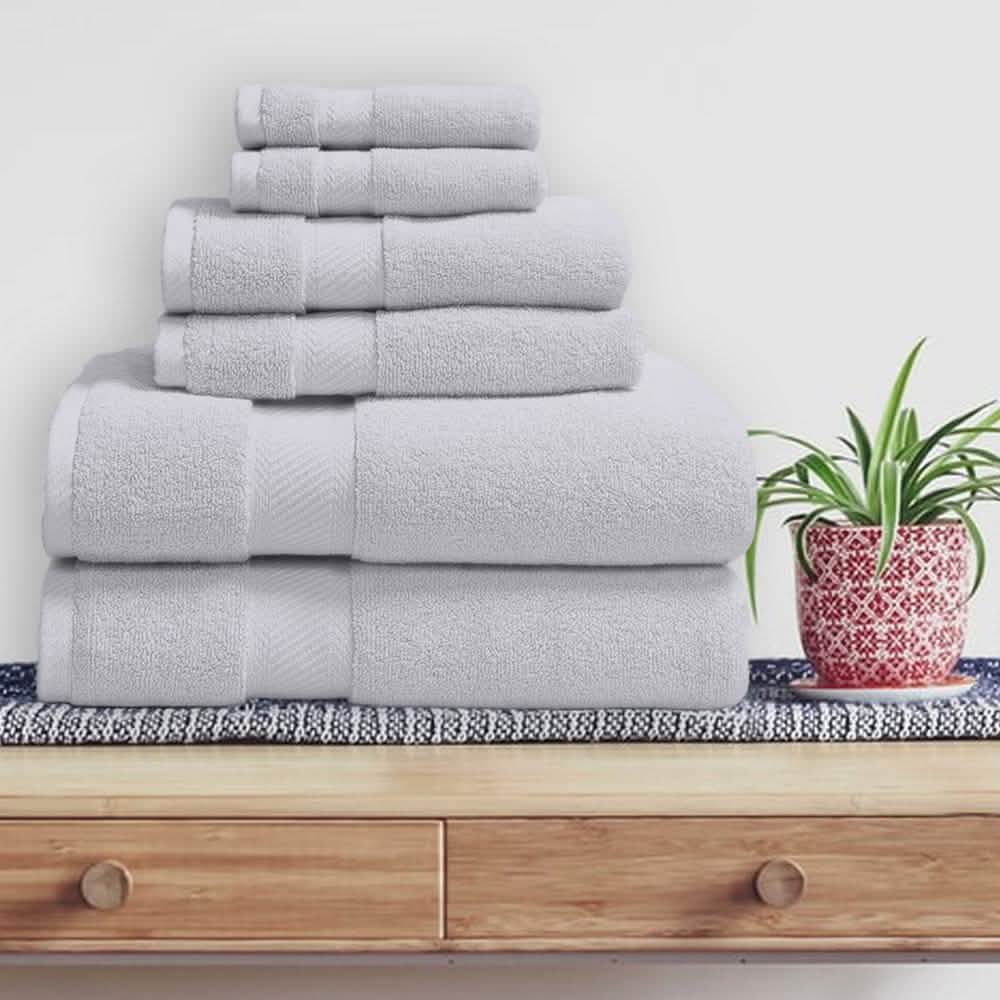 6-Piece: 100% Organic Cotton Bath Towel Set-6-Piece: 100% Organic Cotton Bath Towel Set
