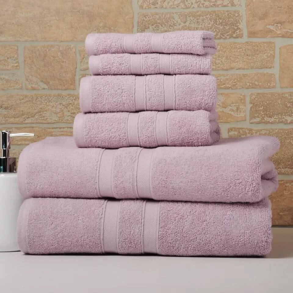 6-Piece Bibb Home Absorbent 100% Egyptian Cotton Towel Set-6-Piece Bibb Home Absorbent 100% Egyptian Cotton Towel Set