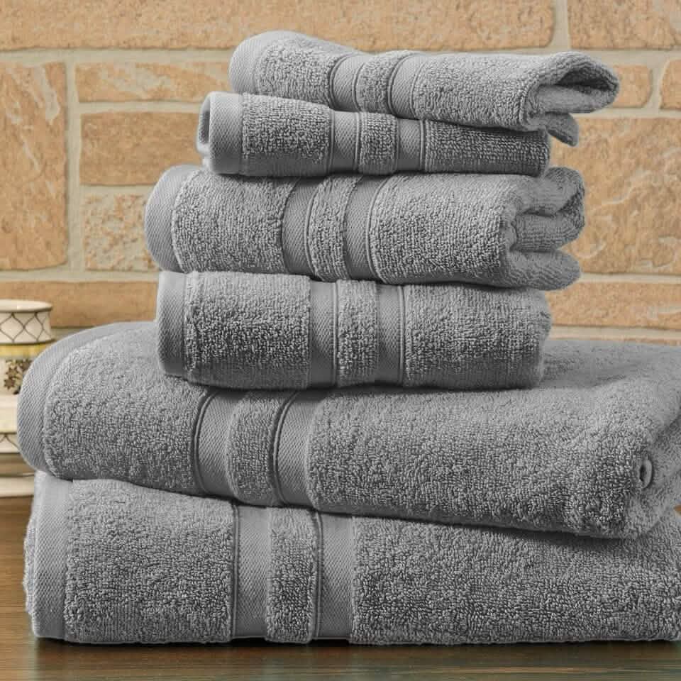 6-Piece Bibb Home Absorbent 100% Egyptian Cotton Towel Set-6-Piece Bibb Home Absorbent 100% Egyptian Cotton Towel Set