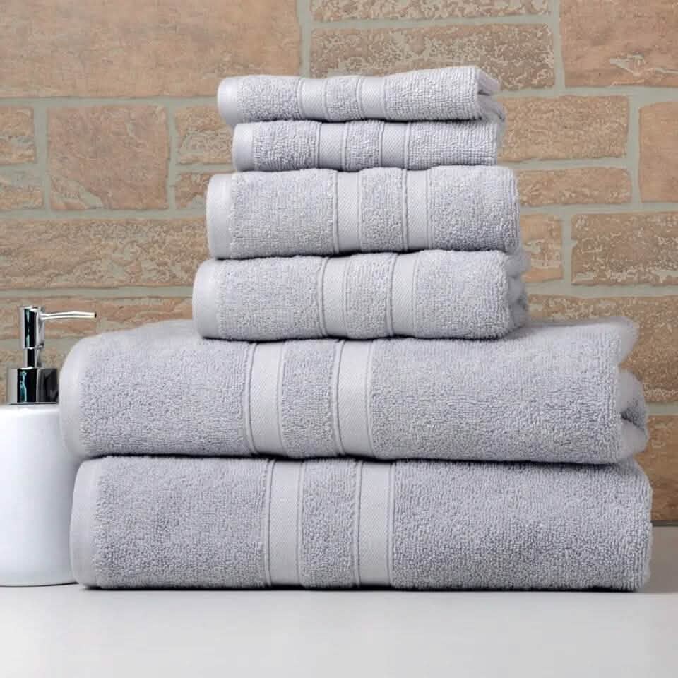 6-Piece Bibb Home Absorbent 100% Egyptian Cotton Towel Set-6-Piece Bibb Home Absorbent 100% Egyptian Cotton Towel Set