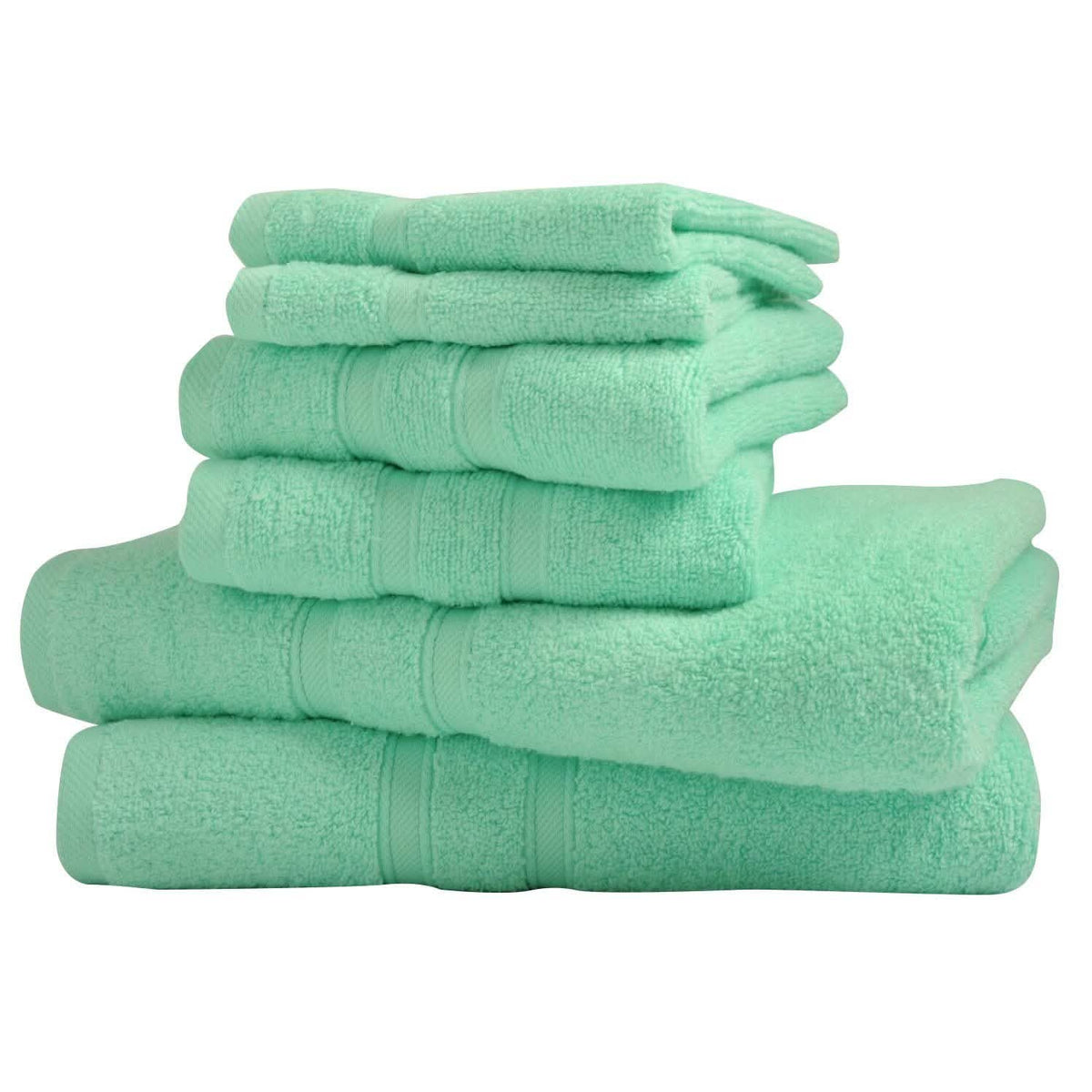 6-Piece: Bibb Home Zero Twist Egyptian Cotton Towel Set-6-Piece: Bibb Home Zero Twist Egyptian Cotton Towel Set