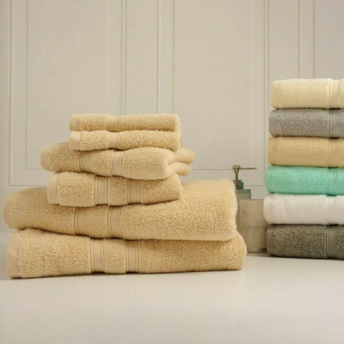 6-Piece: Bibb Home Zero Twist Egyptian Cotton Towel Set-6-Piece: Bibb Home Zero Twist Egyptian Cotton Towel Set