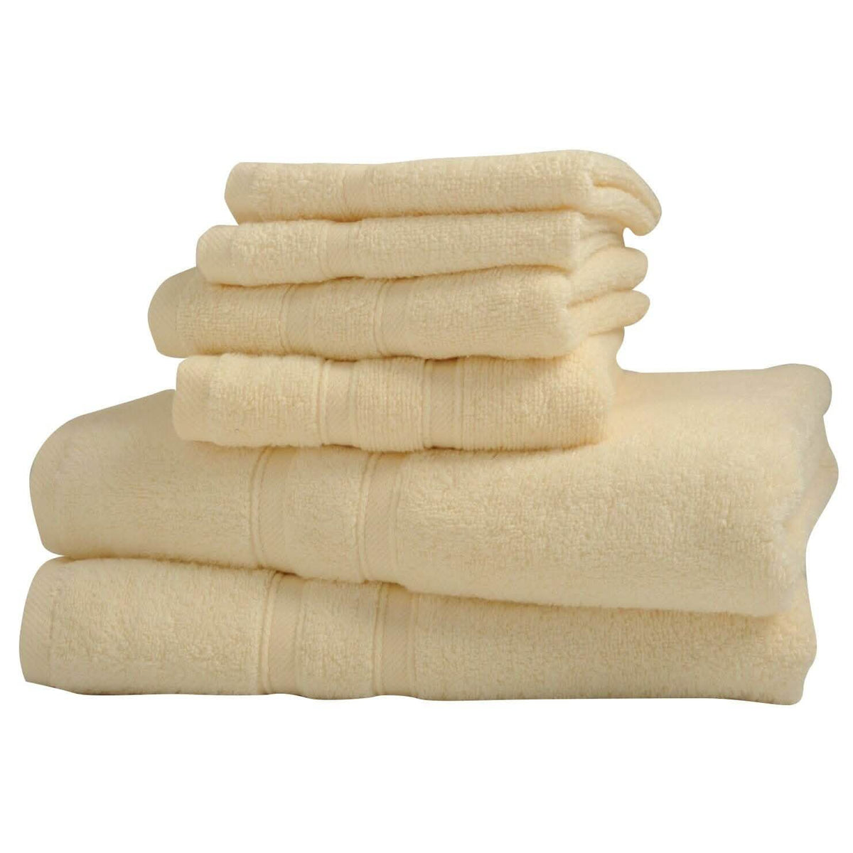 6-Piece: Bibb Home Zero Twist Egyptian Cotton Towel Set-6-Piece: Bibb Home Zero Twist Egyptian Cotton Towel Set
