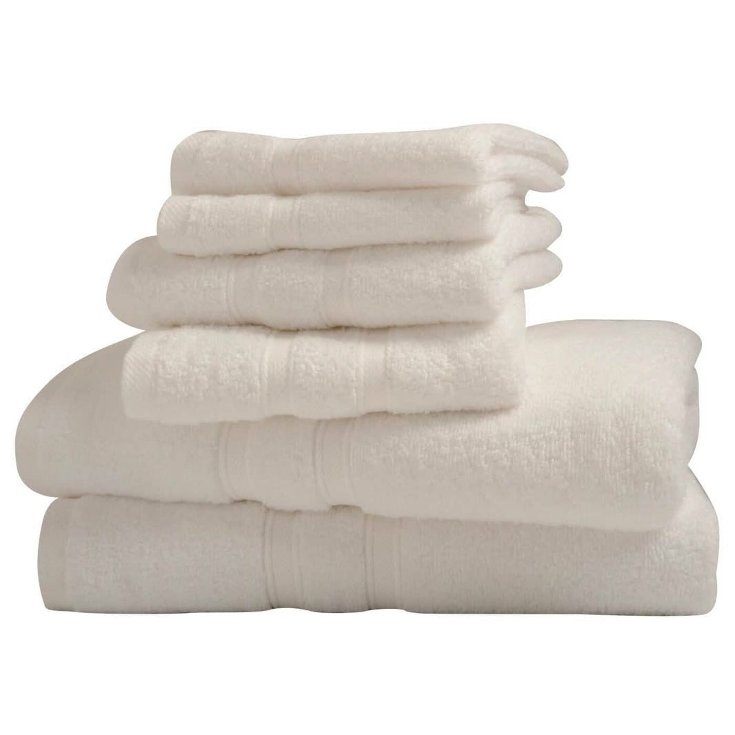 6-Piece: Bibb Home Zero Twist Egyptian Cotton Towel Set-6-Piece: Bibb Home Zero Twist Egyptian Cotton Towel Set