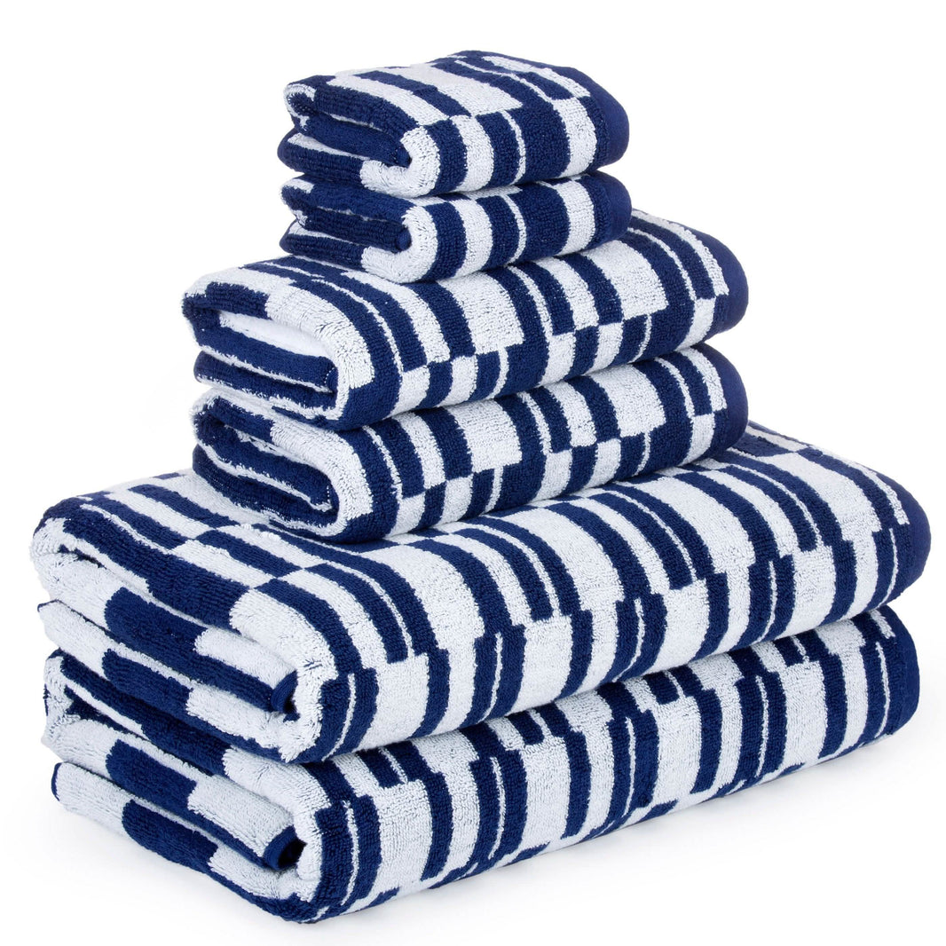 6-Piece: CP Stratus Stripe Quick Dry Towel Set-6-Piece: CP Stratus Stripe Quick Dry Towel Set