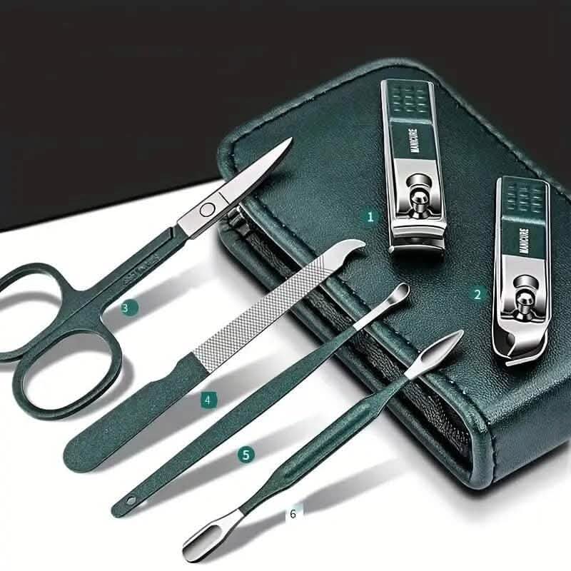 6-Piece: Nail Clipper Set with Zipper Travel Case-6-Piece: Nail Clipper Set with Zipper Travel Case