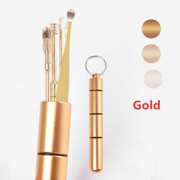 6-Piece: Portable Stainless Steel Ear Pick Set-6-Piece: Portable Stainless Steel Ear Pick Set