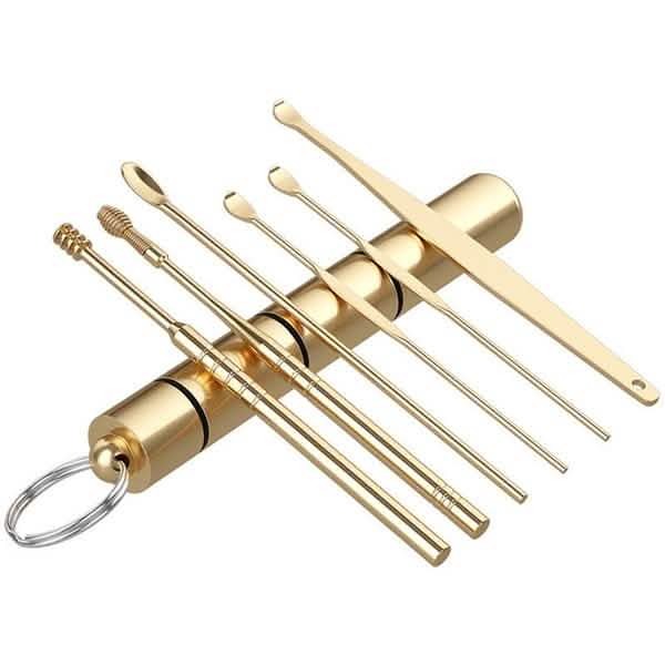 6-Piece: Portable Stainless Steel Ear Pick Set-6-Piece: Portable Stainless Steel Ear Pick Set
