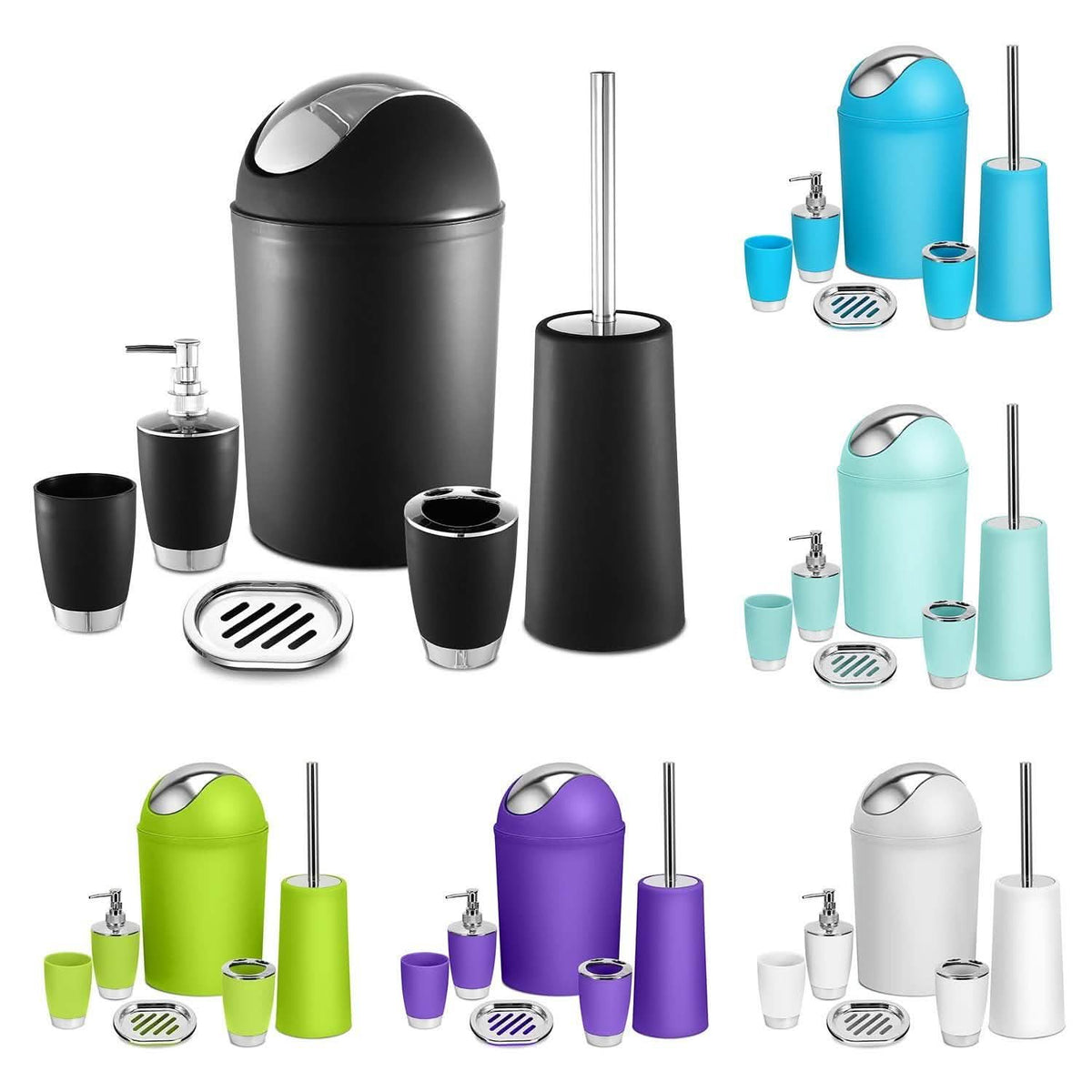 6-Piece Set: Bathroom Accessories-6-Piece Set: Bathroom Accessories