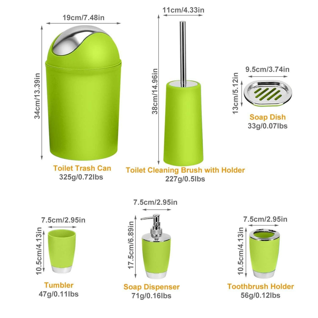6-Piece Set: Bathroom Accessories-6-Piece Set: Bathroom Accessories