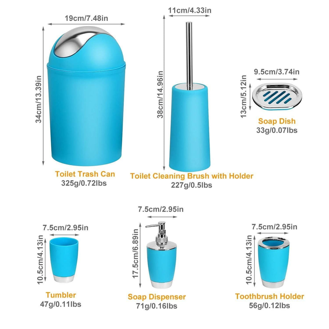 6-Piece Set: Bathroom Accessories-6-Piece Set: Bathroom Accessories