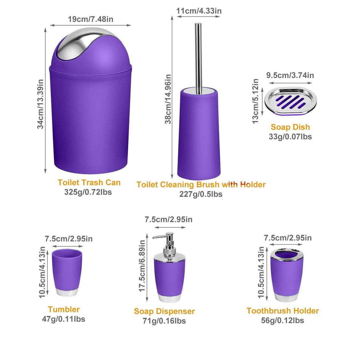 6-Piece Set: Bathroom Accessories-6-Piece Set: Bathroom Accessories