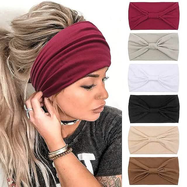 6-Piece: Wide Boho Bandeau Head Bands for Women-6-Piece: Wide Boho Bandeau Head Bands for Women