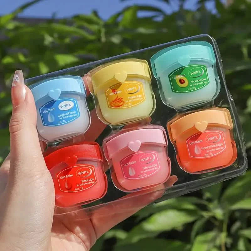 6-Pieces: Luxurious Glossy Lip Balm Set - Long-Lasting Hydration for Dry Lips-6-Pieces: Luxurious Glossy Lip Balm Set - Long-Lasting Hydration for Dry Lips