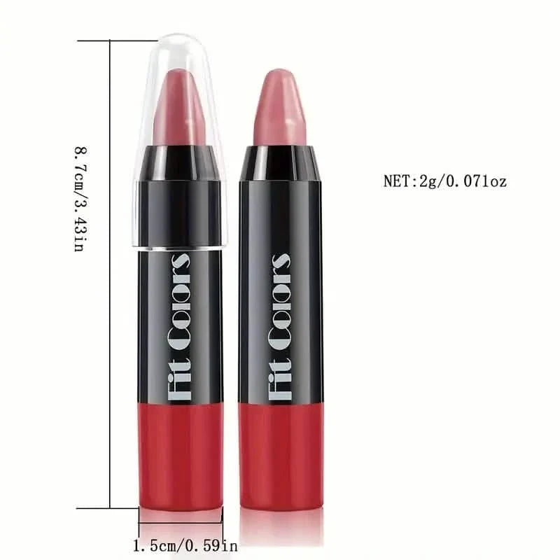 6-Pieces: Matte Crayon Lipstick, Easy Coloring Durable Moisturizing Lipliner-6-Pieces: Matte Crayon Lipstick, Easy Coloring Durable Moisturizing Lipliner