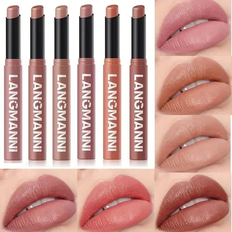 6-Pieces: Matte Long-lasting Moisturizing Lipstick-6-Pieces: Matte Long-lasting Moisturizing Lipstick