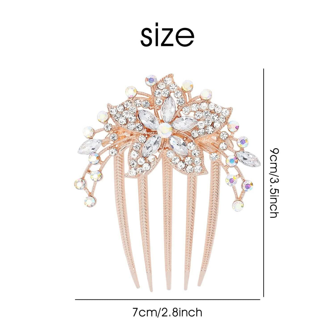 6-Pieces: Rhinestone Encrusted Hairpin Barrette Accessory-6-Pieces: Rhinestone Encrusted Hairpin Barrette Accessory