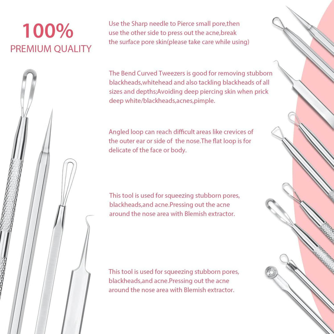 6-Pieces Set: Blackhead Remover Comedones Extractor Acne Removal Kit-6-Pieces Set: Blackhead Remover Comedones Extractor Acne Removal Kit