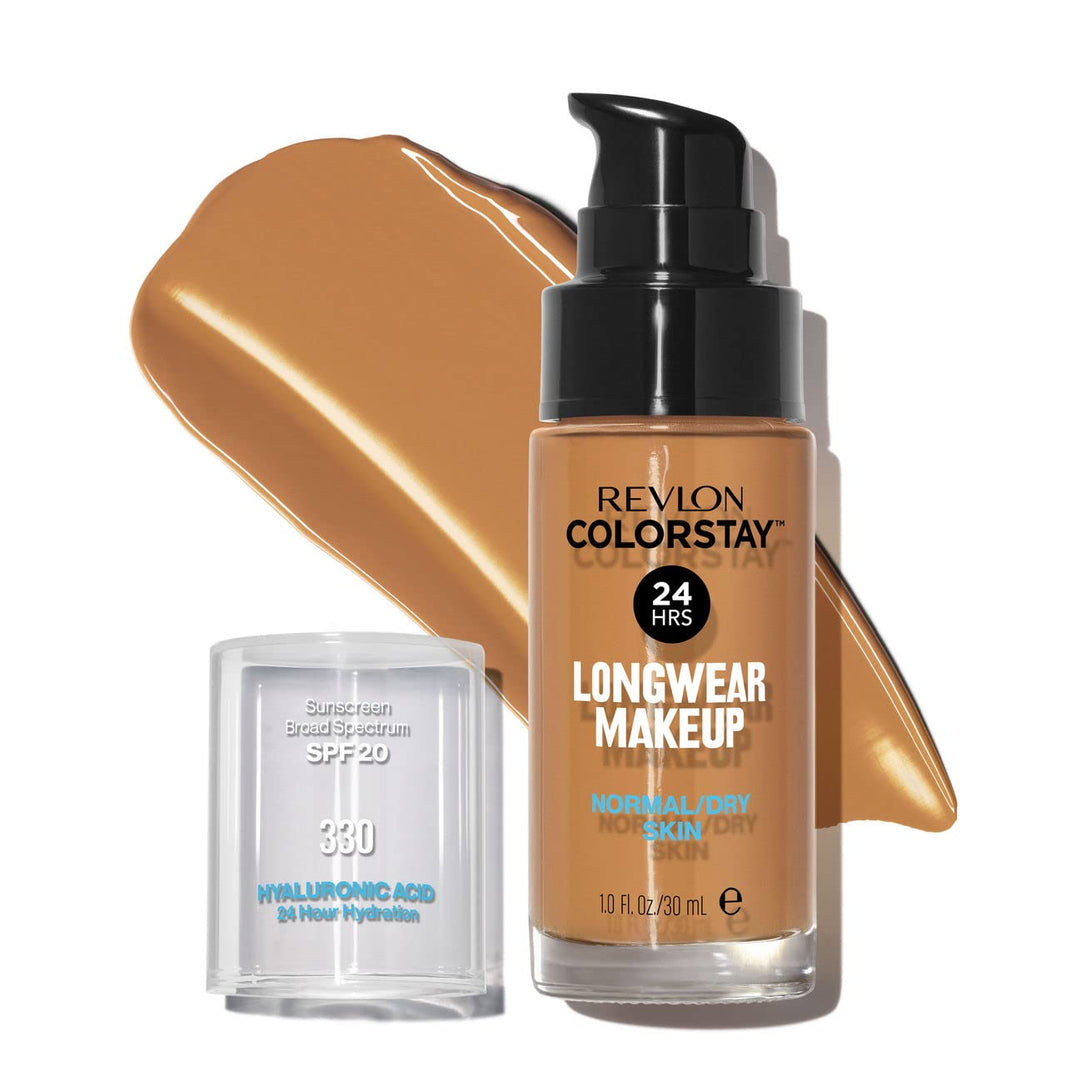 Revlon Liquid Foundation, ColorStay Face Makeup for Normal & Dry Skin, SPF 20, Longwear Medium-Full Coverage with Natural Finish, 240 Medium Beige, 1 Fl Oz-Revlon Liquid Foundation, ColorStay Face Makeup for Normal & Dry Skin, SPF 20, Longwear Medium-Full Coverage with Natural Finish, 240 Medium Beige, 1 Fl Oz