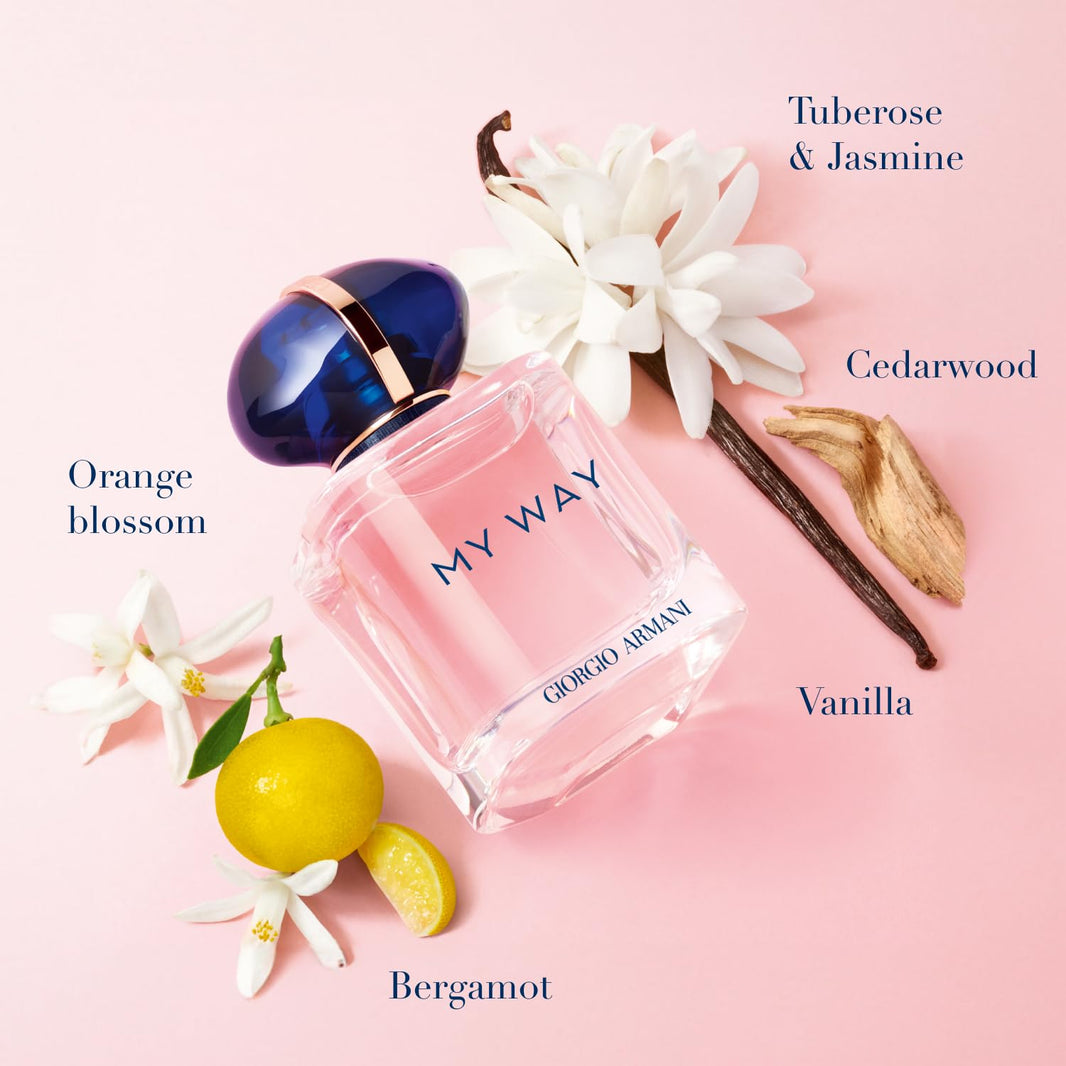 Armani Beauty - My Way - Eau de Parfum - Women's Perfume - Floral Woody Fragrance - Bergamot, Orange Blossom, Tuberose, Jasmine, Cedarwood, Vanilla and White Musk Notes-Armani Beauty - My Way - Eau de Parfum - Women's Perfume - Floral Woody Fragrance - Bergamot, Orange Blossom, Tuberose, Jasmine, Cedarwood, Vanilla and White Musk Notes
