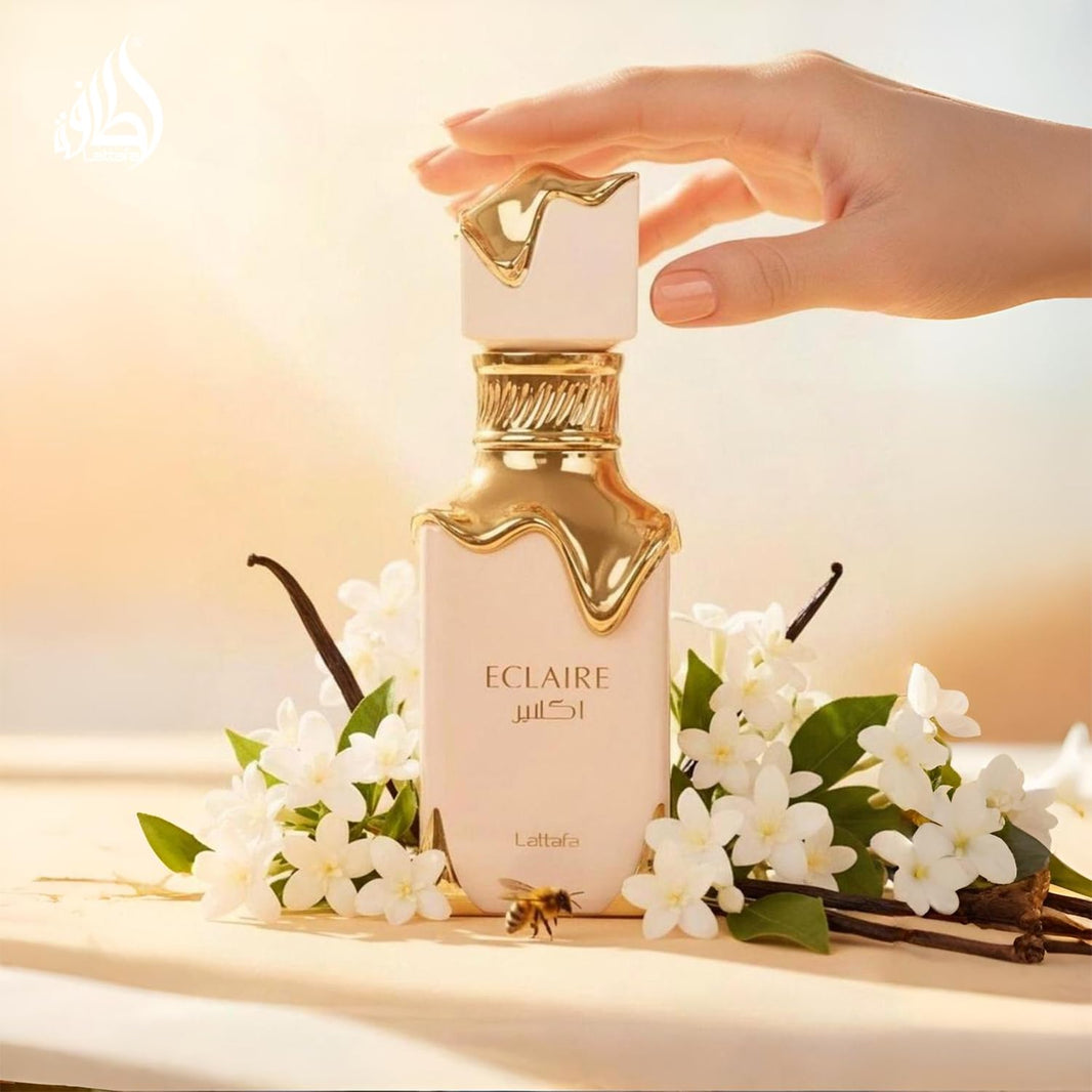 Lattafa Eclaire - Vanilla, Caramel, Sweet, Floral - Eau de Parfum Long-Lasting Fragrance for Women, 3.40 Ounce / 100 ml-Lattafa Eclaire - Vanilla, Caramel, Sweet, Floral - Eau de Parfum Long-Lasting Fragrance for Women, 3.40 Ounce / 100 ml