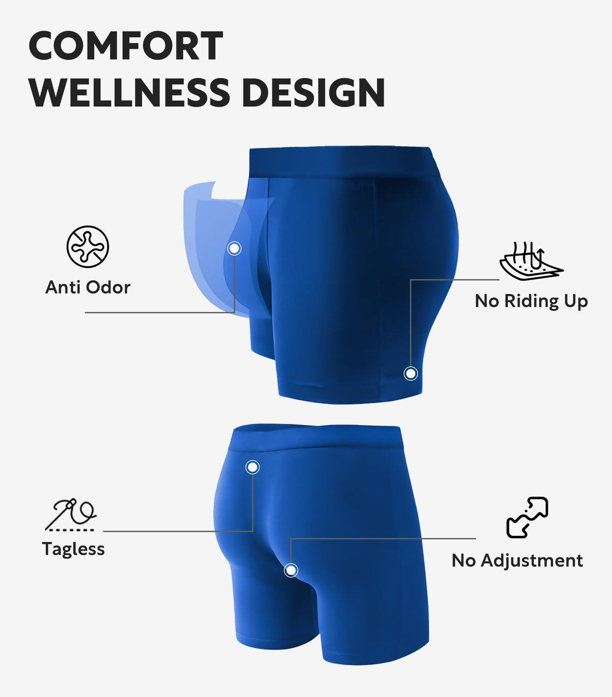 DAVID ARCHY Men's Ultra Soft Underwear Modal Boxer Briefs Slim Fit 6.5" | Second Skin Fabric Breathable, Smooth Low-Profile Waistband, Easy Access Side Fly, Tagless Anti Chafing for All-day Comfort-DAVID ARCHY Men's Ultra Soft Underwear Modal Boxer Briefs Slim Fit 6.5" | Second Skin Fabric Breathable, Smooth Low-Profile Waistband, Easy Access Side Fly, Tagless Anti Chafing for All-day Comfort