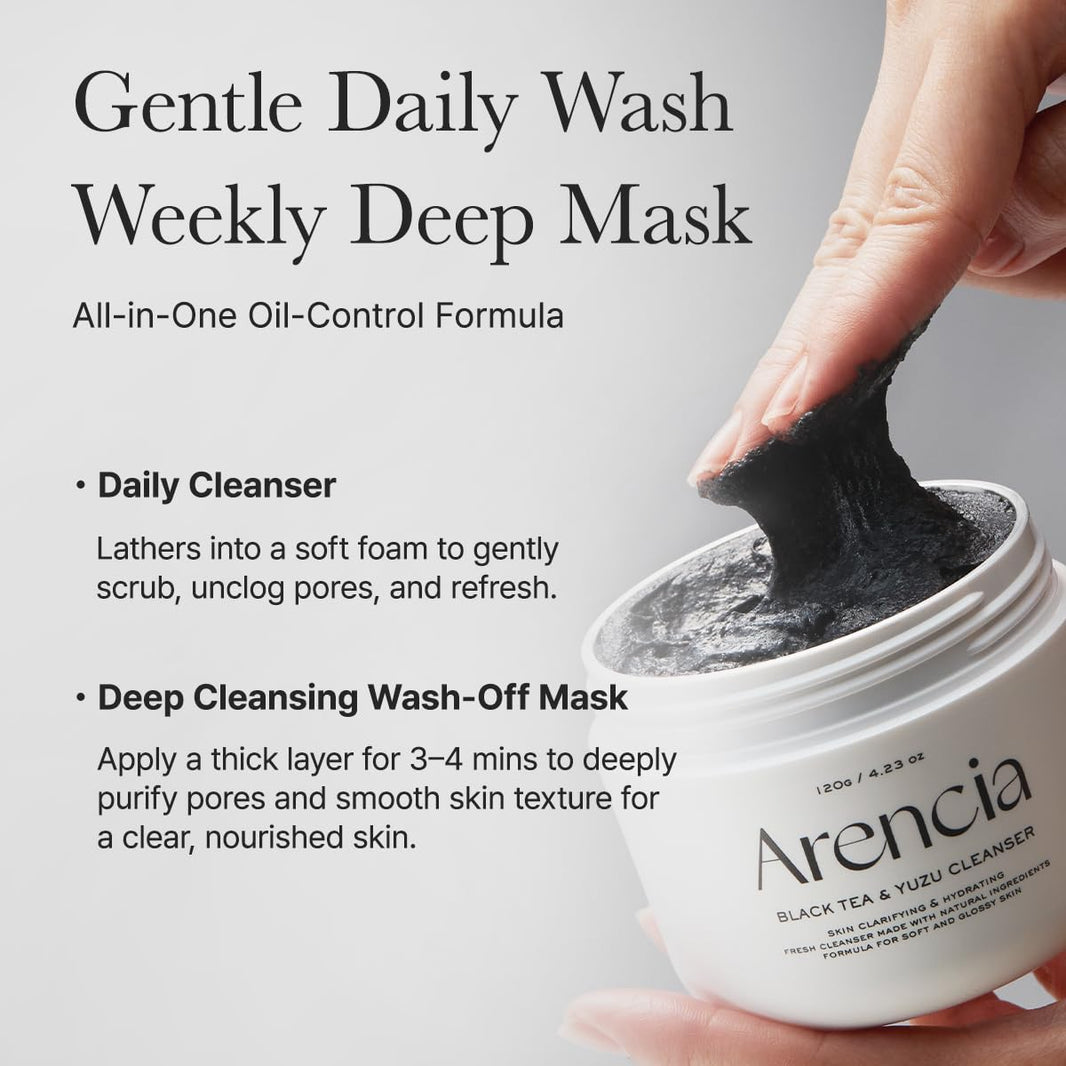 Arencia Black Tea & Yuzu Rice Mochi Cleanser-Arencia Black Tea & Yuzu Rice Mochi Cleanser