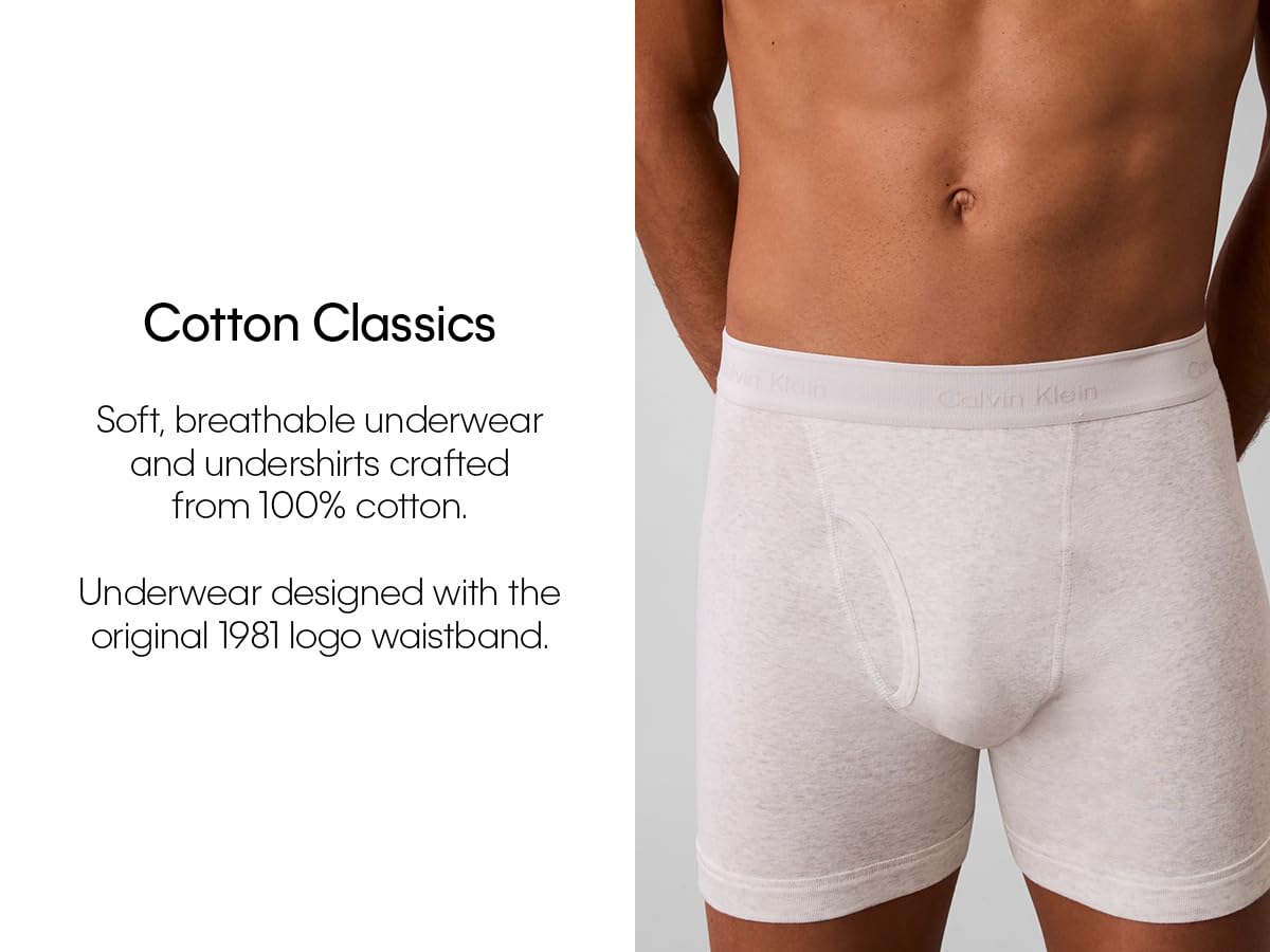 Calvin Klein Men’s Cotton Classics 3-Pack Boxer Brief-Calvin Klein Men’s Cotton Classics 3-Pack Boxer Brief