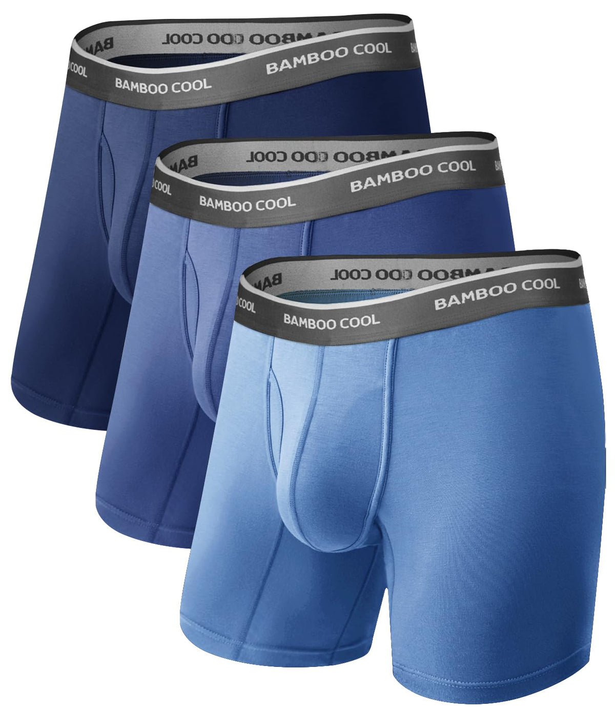 BAMBOO COOL Ultra Soft Mens Underwear Boxer Briefs Multi-pack | Bamboo Fabric‌,No Ride Up,More Breathable Than Cotton-BAMBOO COOL Ultra Soft Mens Underwear Boxer Briefs Multi-pack | Bamboo Fabric‌,No Ride Up,More Breathable Than Cotton