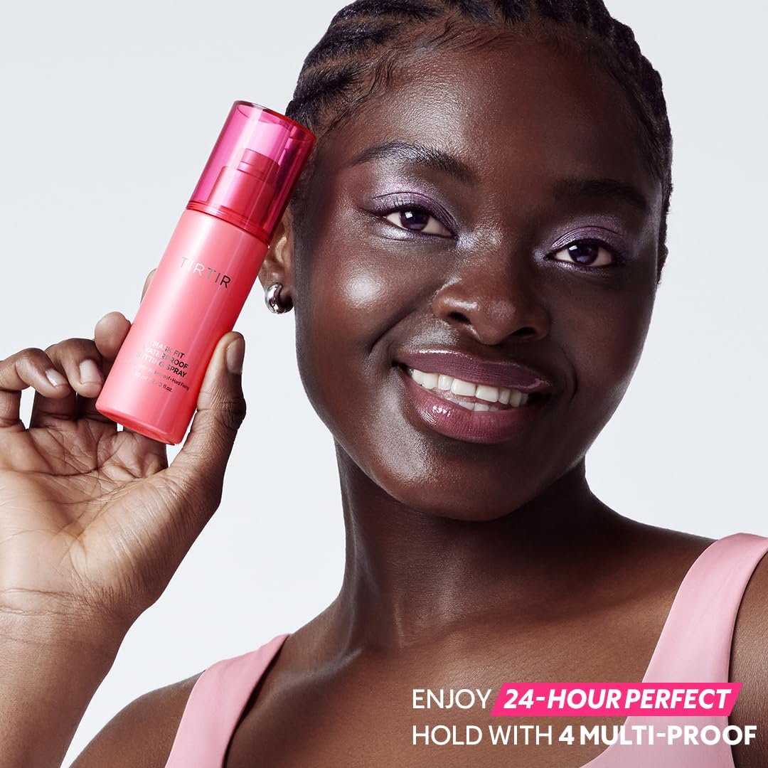 TIRTIR Waterproof Setting Spray – 24 Hour Long Lasting Fix, Sweatproof Water Resistant Makeup Finisher – Ethanol Free, Semi Matte Finish for Oily Skin – Korean Makeup Fixer-TIRTIR Waterproof Setting Spray – 24 Hour Long Lasting Fix, Sweatproof Water Resistant Makeup Finisher – Ethanol Free, Semi Matte Finish for Oily Skin – Korean Makeup Fixer