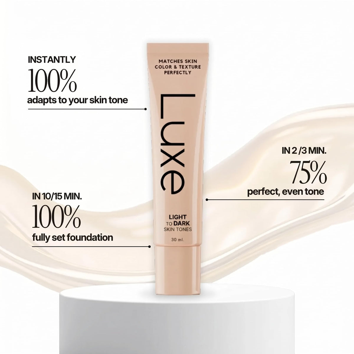Luxe Color Changing Foundation – Medium-Luxe Color Changing Foundation – Medium