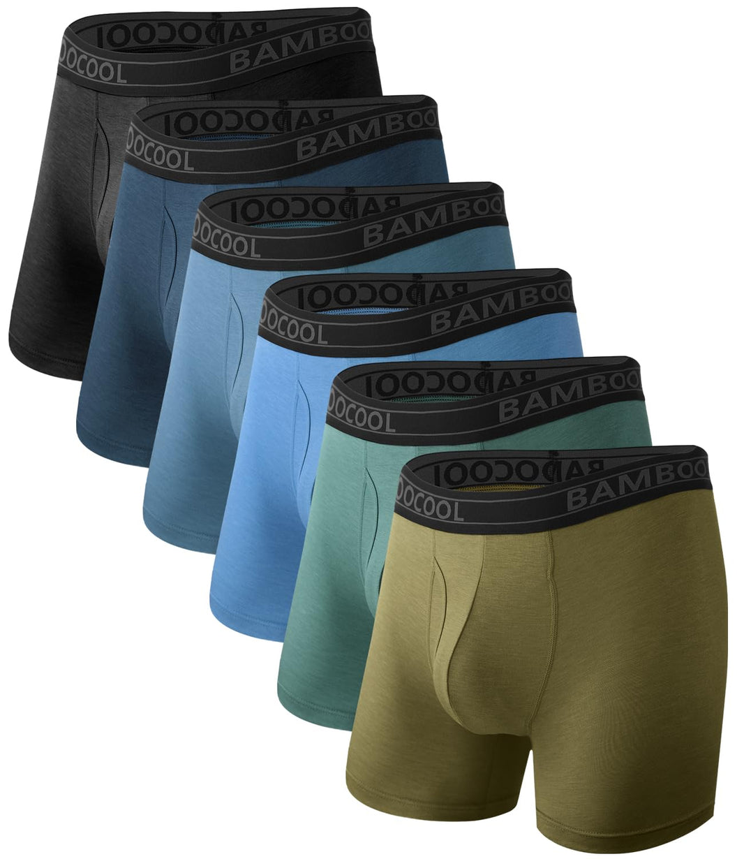 BAMBOO COOL Ultra Soft Mens Underwear Boxer Briefs Multi-pack | Bamboo Fabric‌,No Ride Up,More Breathable Than Cotton-BAMBOO COOL Ultra Soft Mens Underwear Boxer Briefs Multi-pack | Bamboo Fabric‌,No Ride Up,More Breathable Than Cotton