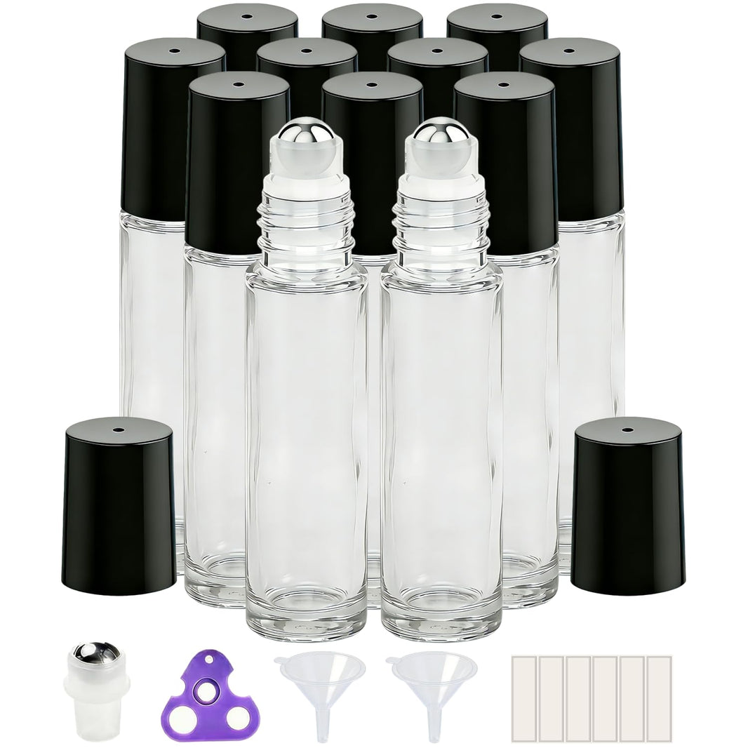 PrettyCare 4 Pack Amber Glass Oil Roller Bottles for Essential Oils 10ml, Roll On Bottles with Stainless Steel Roller Ball Leak-Proof Perfume Travel Refillable Bottle Empty, Beauty & Personal Care-PrettyCare 4 Pack Amber Glass Oil Roller Bottles for Essential Oils 10ml, Roll On Bottles with Stainless Steel Roller Ball Leak-Proof Perfume Travel Refillable Bottle Empty, Beauty & Personal Care