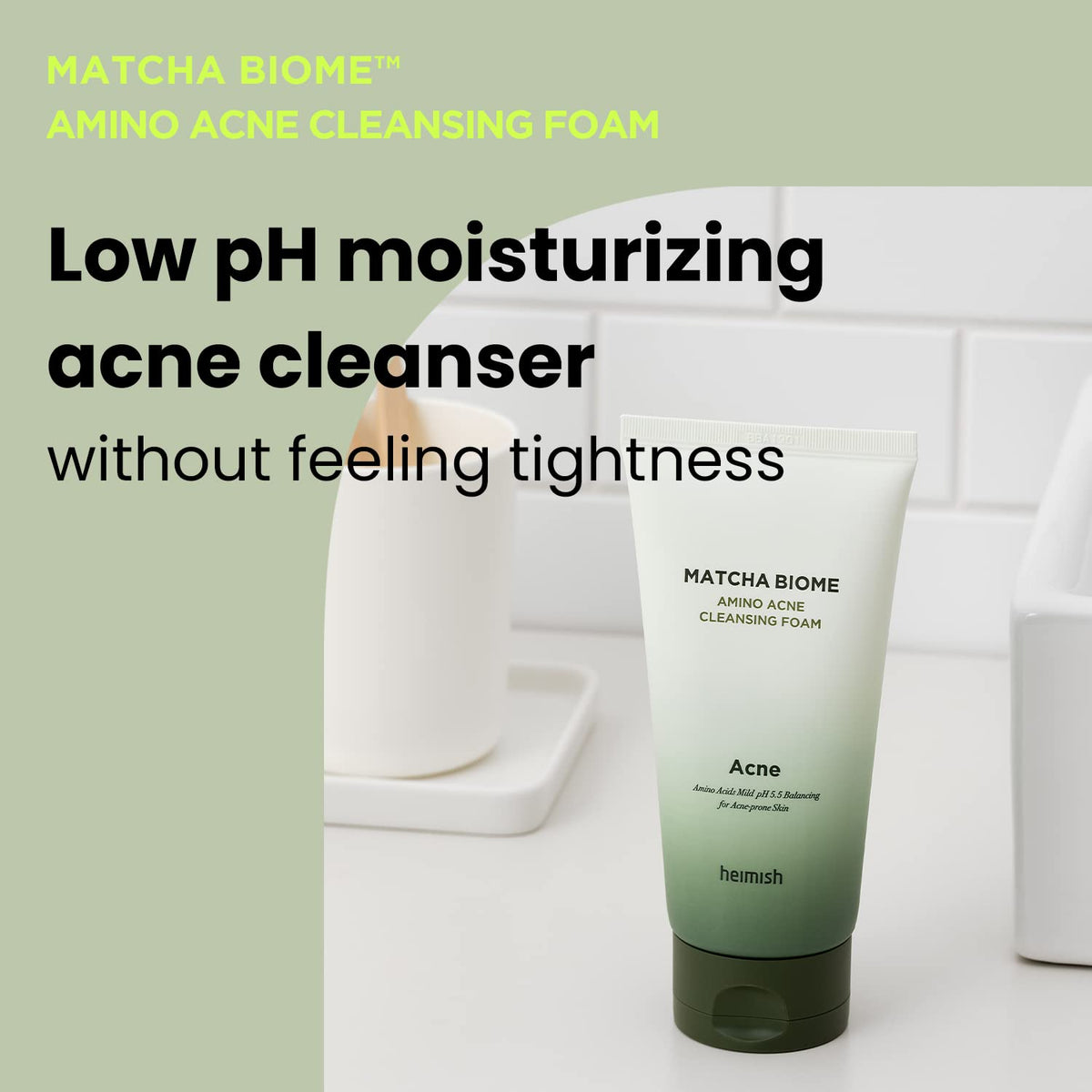 Heimish Matcha Biome Amino Acne Cleansing Foam-Heimish Matcha Biome Amino Acne Cleansing Foam