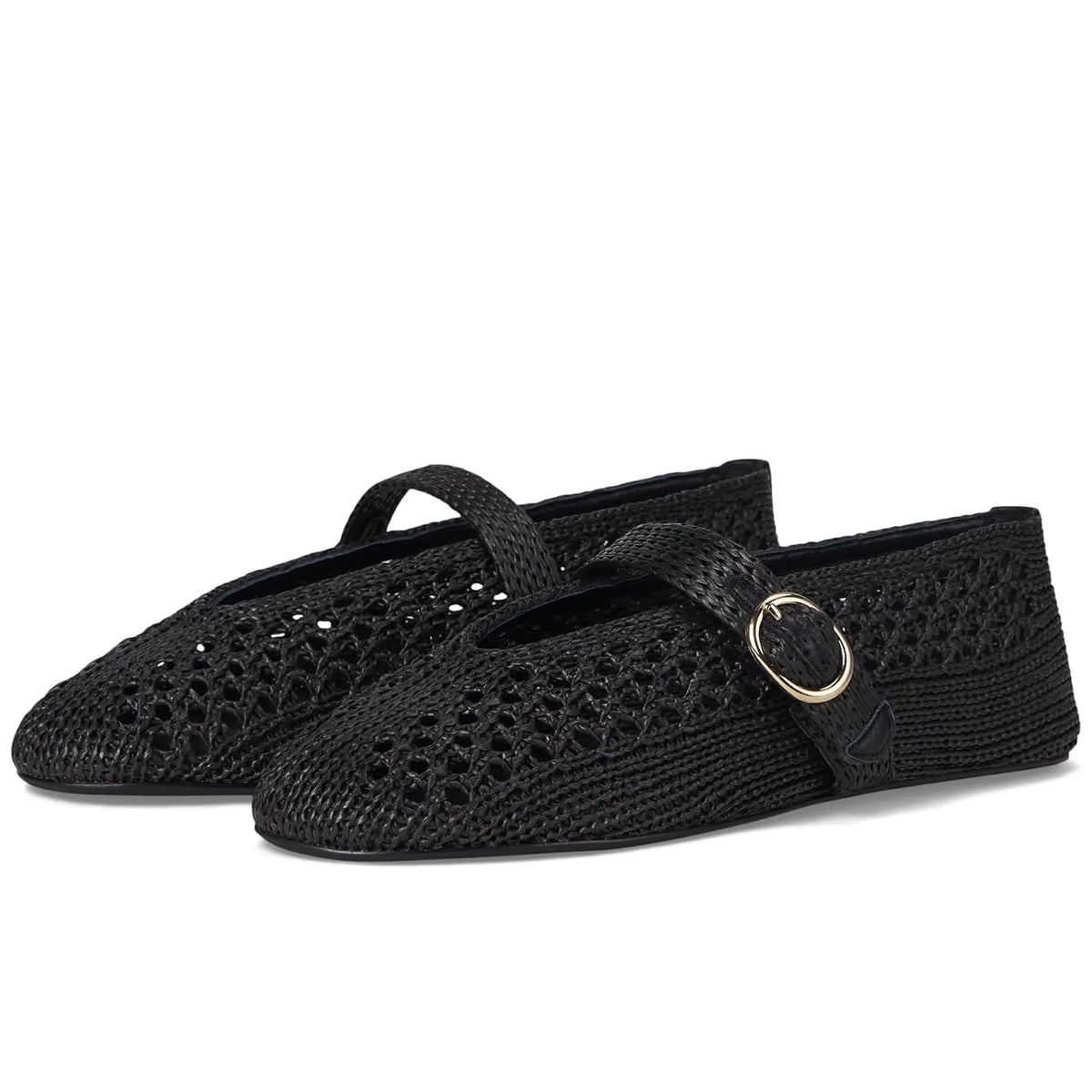 Woven Ballet Flats Women Mesh Raffia Flats Round Toe Mary Janes Comfortable Ballerina Flat Shoes-Woven Ballet Flats Women Mesh Raffia Flats Round Toe Mary Janes Comfortable Ballerina Flat Shoes