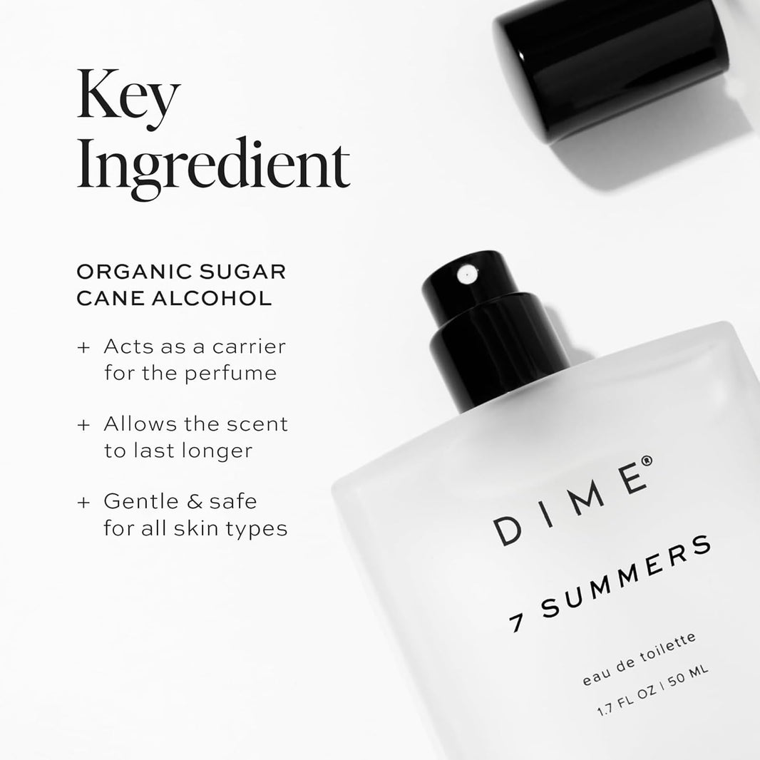 DIME Beauty 7 Summers Perfume for Women - Sweet Floral Eau de Toilette with Bergamot, Vanilla Orchid and Coconut, Clean, Vegan, Cruelty-Free Fragrance, 1.7 oz / 50 ml-DIME Beauty 7 Summers Perfume for Women - Sweet Floral Eau de Toilette with Bergamot, Vanilla Orchid and Coconut, Clean, Vegan, Cruelty-Free Fragrance, 1.7 oz / 50 ml