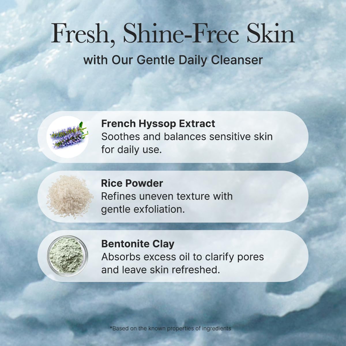 Arencia Fresh Blue Hyssop Rice Mochi Cleanser-Arencia Fresh Blue Hyssop Rice Mochi Cleanser