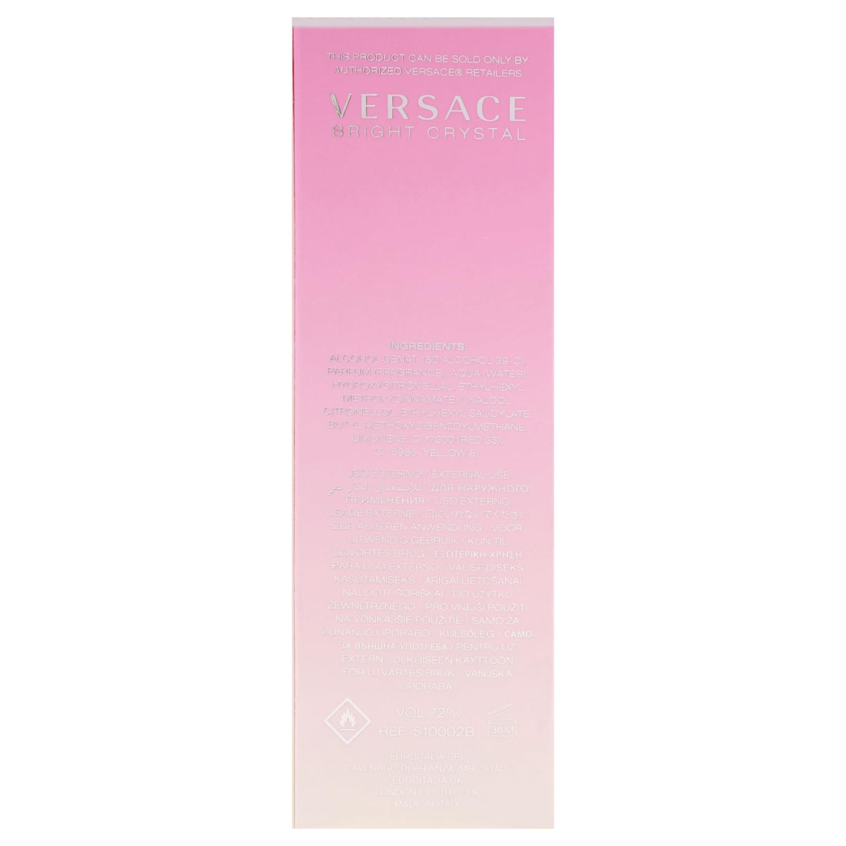 Versace Bright Crystal by Versace for Women 6.7 oz Eau de Toilette Spray-Versace Bright Crystal by Versace for Women 6.7 oz Eau de Toilette Spray