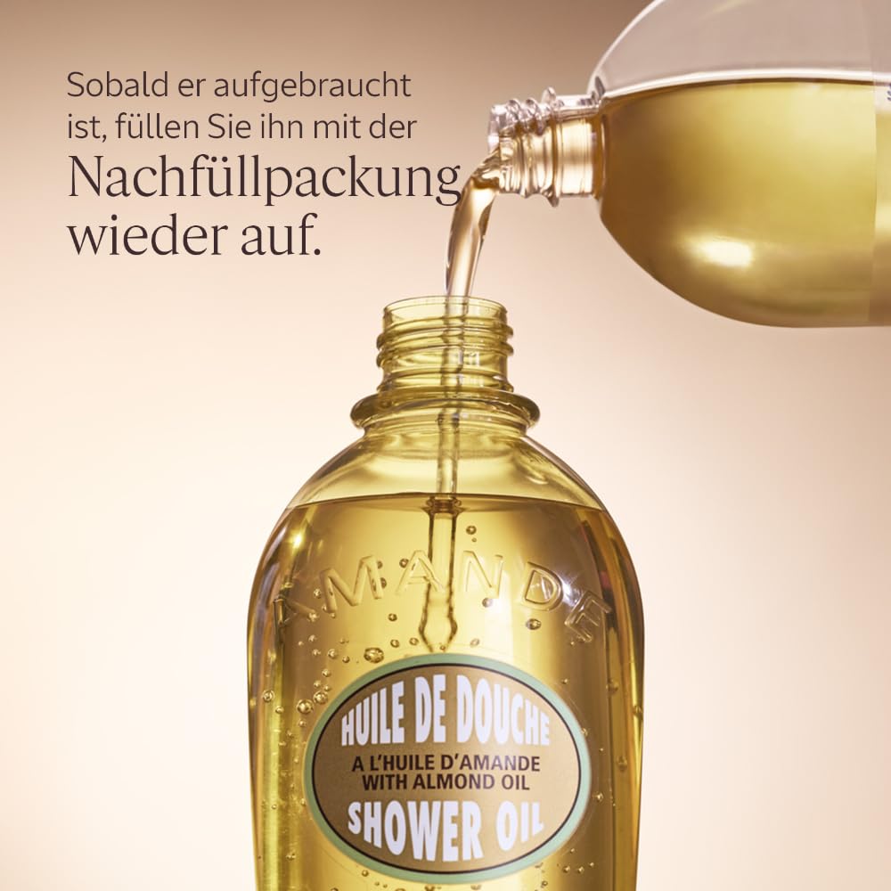 L'OCCITANE Cleansing & Softening Almond Shower Oil, Body Wash & Shaving Base Purifies & Smooths Without Drying Skin, Milky Lather, Nourishing Skincare-L'OCCITANE Cleansing & Softening Almond Shower Oil, Body Wash & Shaving Base Purifies & Smooths Without Drying Skin, Milky Lather, Nourishing Skincare
