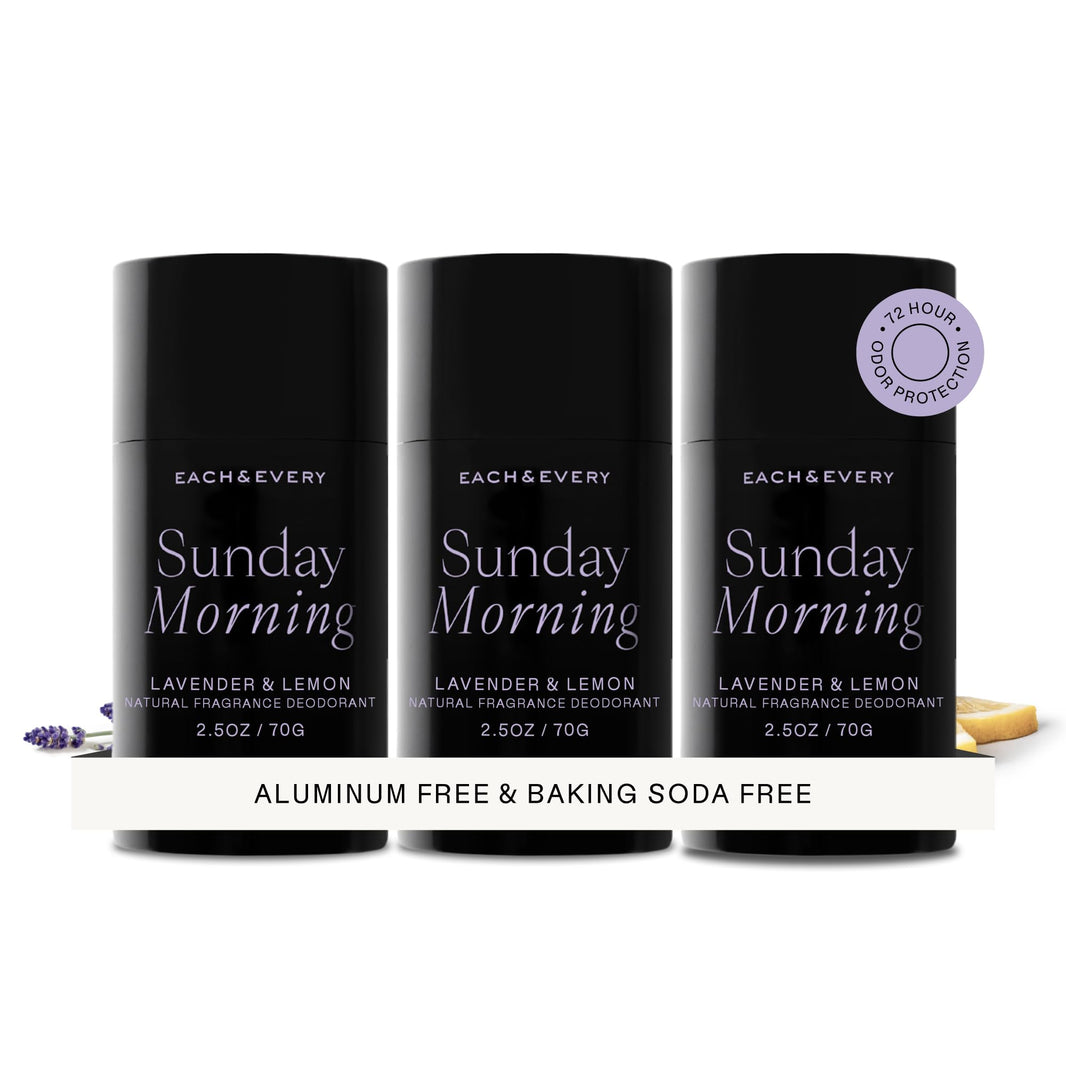 Each & Every Aluminum Free Deodorant for Women & Men – Natural Fragrance All Day Odor Protection, Non-Toxic Deodorant for Sensitive Skin, EWG Verified, Baking Soda Free - Multiple Scents 3 Pack, 2.5oz-Each & Every Aluminum Free Deodorant for Women & Men – Natural Fragrance All Day Odor Protection, Non-Toxic Deodorant for Sensitive Skin, EWG Verified, Baking Soda Free - Multiple Scents 3 Pack, 2.5oz