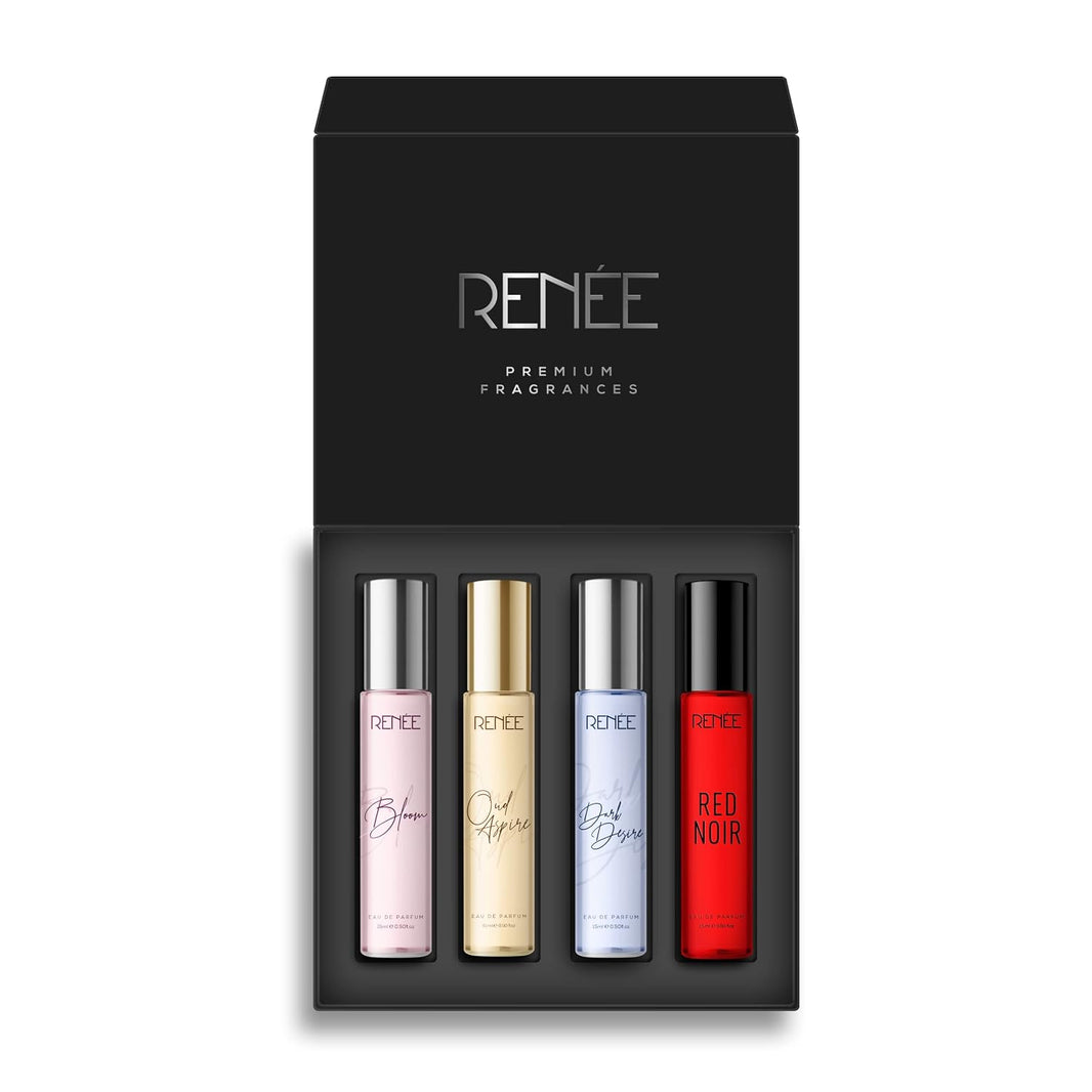 RENEE Women's Luxury Perfume Gift Set Combo Pack of 4 Eau De Parfum - 15ml Travel-size Bottles, Long Lasting Scents of Floral, Fruity & Spicy Notes-RENEE Women's Luxury Perfume Gift Set Combo Pack of 4 Eau De Parfum - 15ml Travel-size Bottles, Long Lasting Scents of Floral, Fruity & Spicy Notes