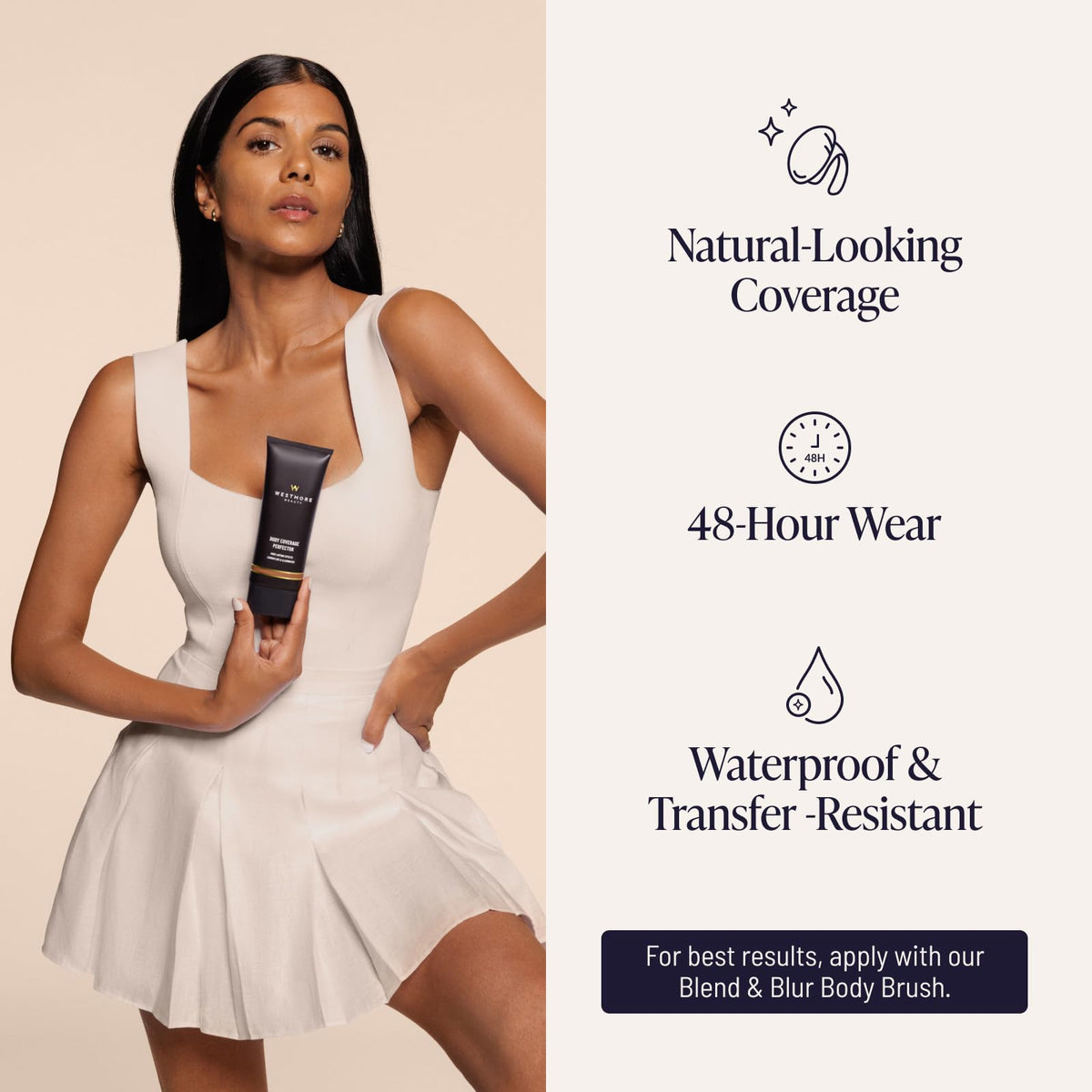Westmore Beauty Body Coverage Perfector – Waterproof Leg & Body Makeup/Bronzer For Women - Best Tattoo Cover Up Makeup & Tattoo Concealer - 3.5 Oz Natural Radiance-Westmore Beauty Body Coverage Perfector – Waterproof Leg & Body Makeup/Bronzer For Women - Best Tattoo Cover Up Makeup & Tattoo Concealer - 3.5 Oz Natural Radiance
